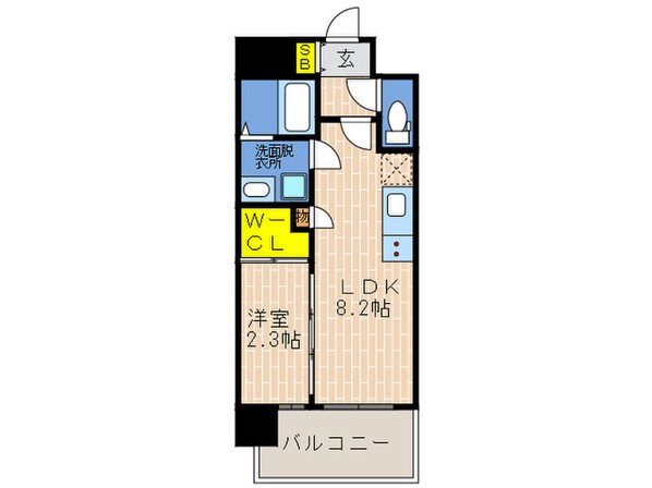 セレニテ三宮プリエの物件間取画像